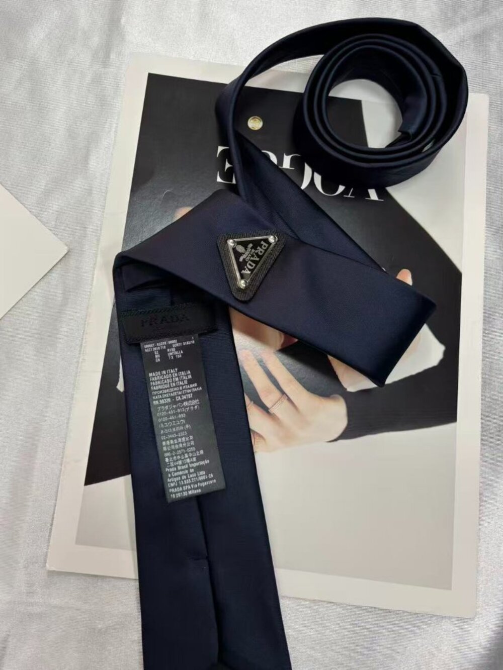 Brand new✨PRADA Blue Tie Unisex/Gift box included🎁 - Picture 2 of 4